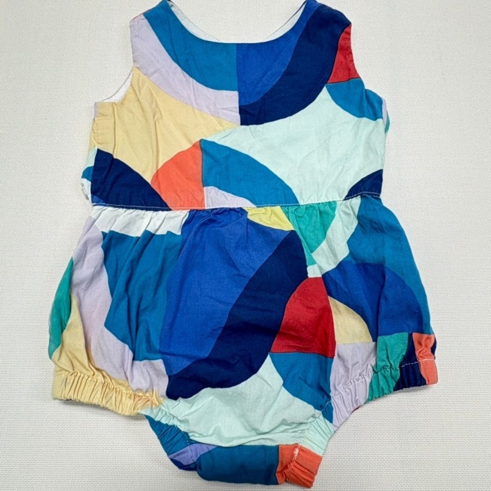 Tea Collection Baby Romper – 6-9 Months – Multicolor – Good Condition